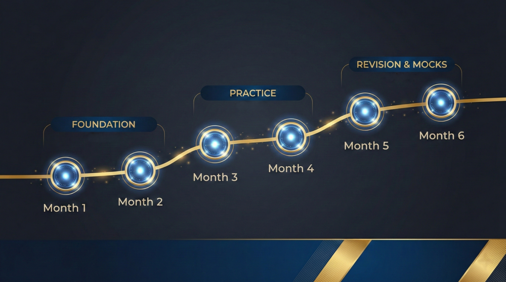 SSC CGL 6 Month Study Plan - Phase Wise Timeline from Foundation to Exam