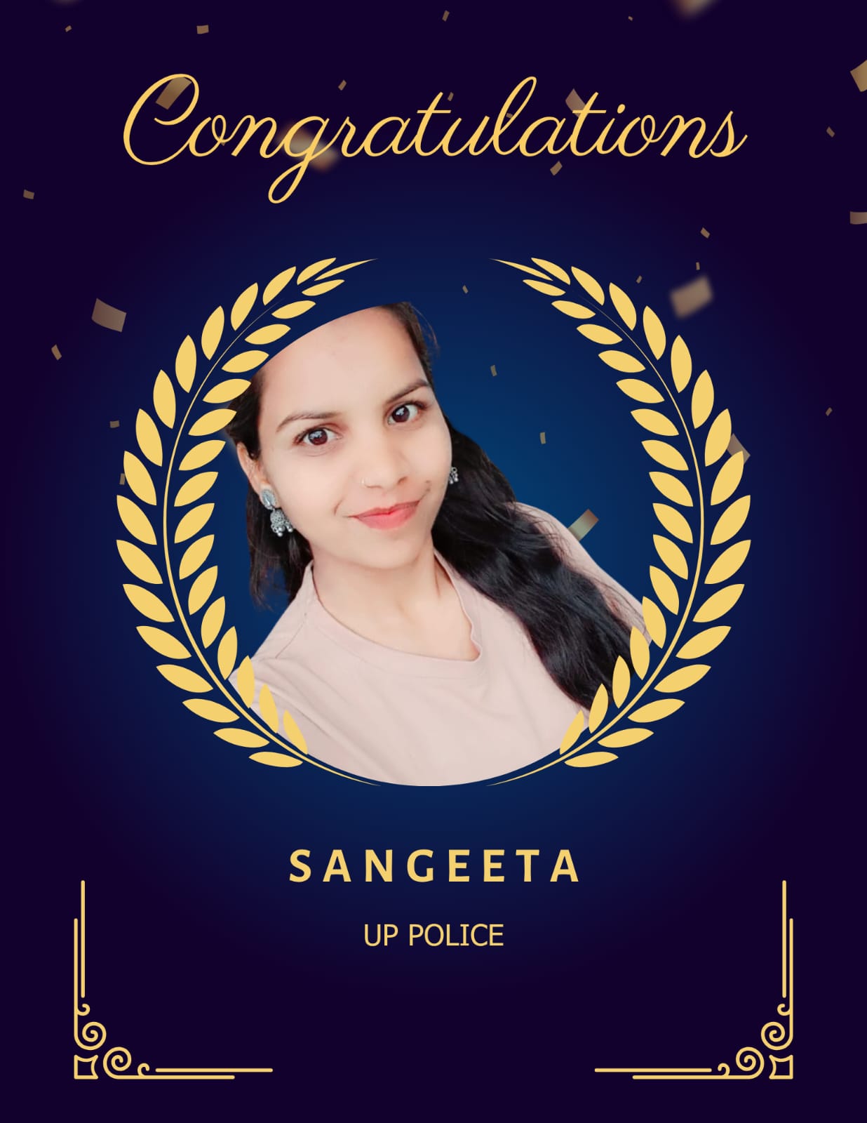 Sangeeta UP Police selection Vimarsh Learning Noida