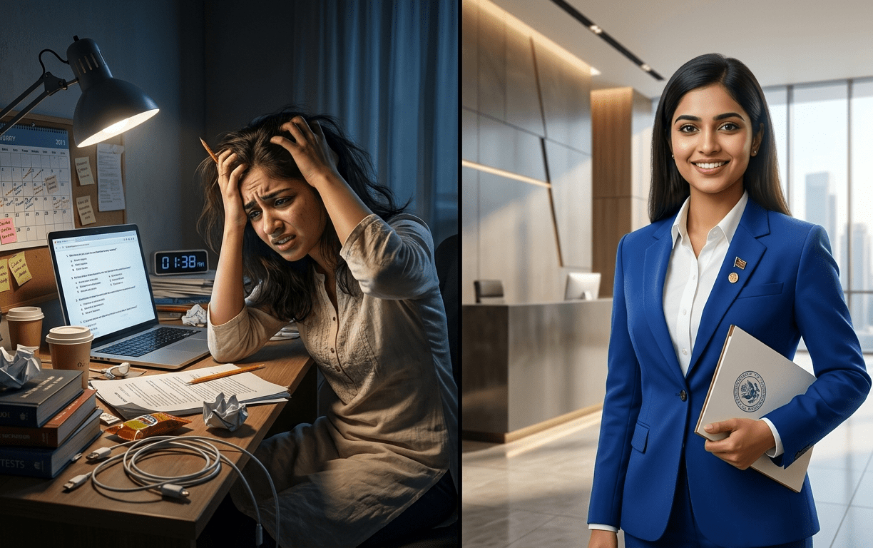 SSC CGL preparation journey from struggle to success for students in Noida