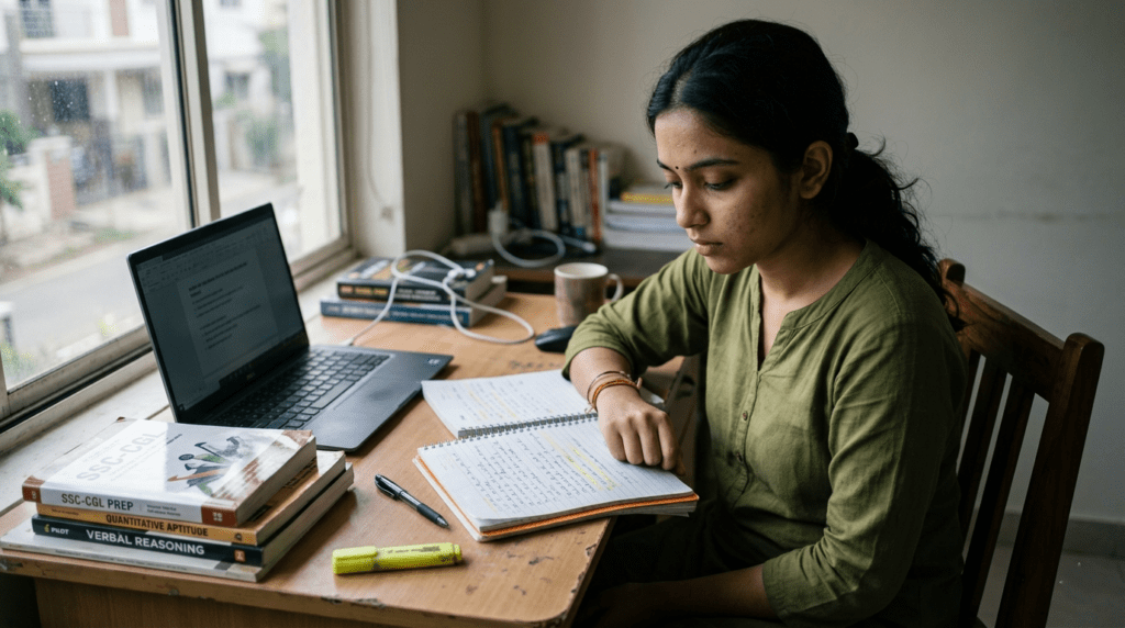 SSC CGL study materials including notes question papers and calculator
